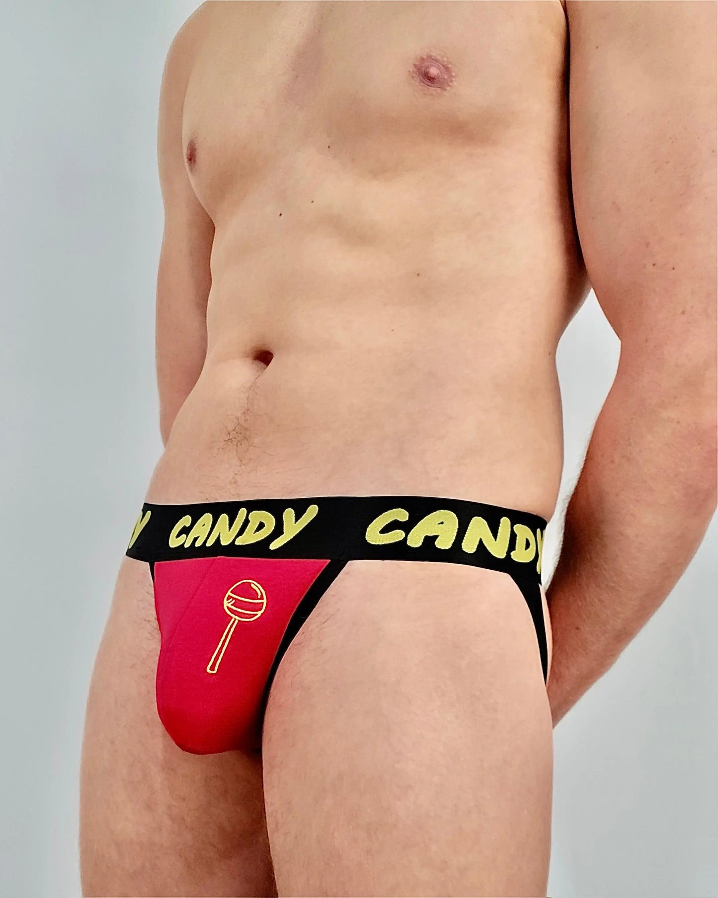 CANDY UNDERWEAR - Gold Jockstrap - Royal Red