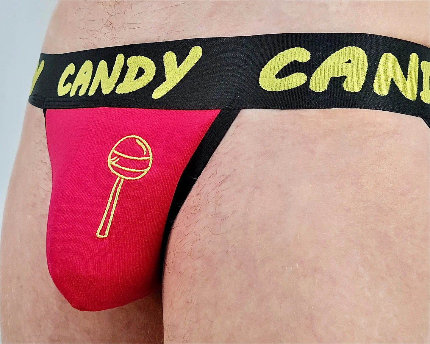 CANDY UNDERWEAR - Gold Jockstrap - Royal Red